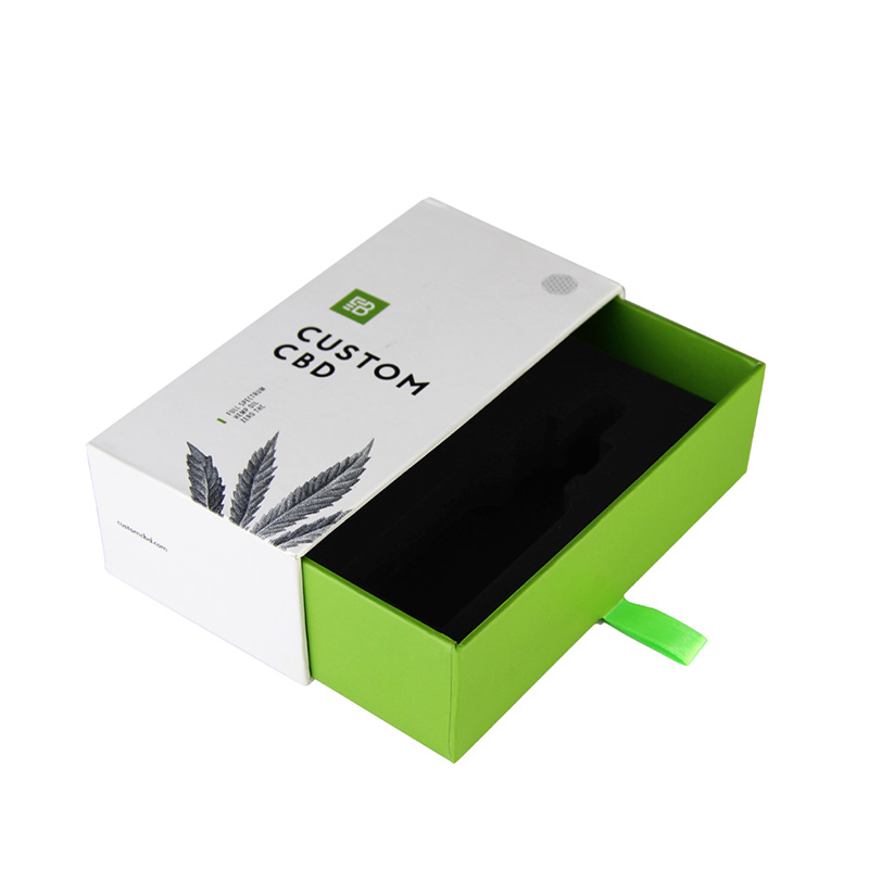 Minway Custom Packaging White Kraft Drawer CBD Gift Box For