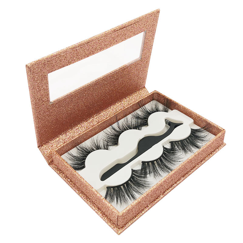 Wholesale Spot 3 Pairs Book Style Eyelash Packaging Box with