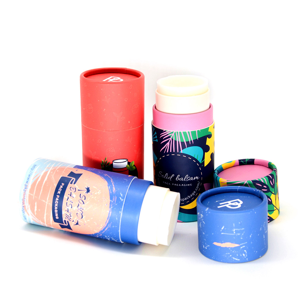 Custom Colors Cylinder Paper Deodorant Stick Packaging