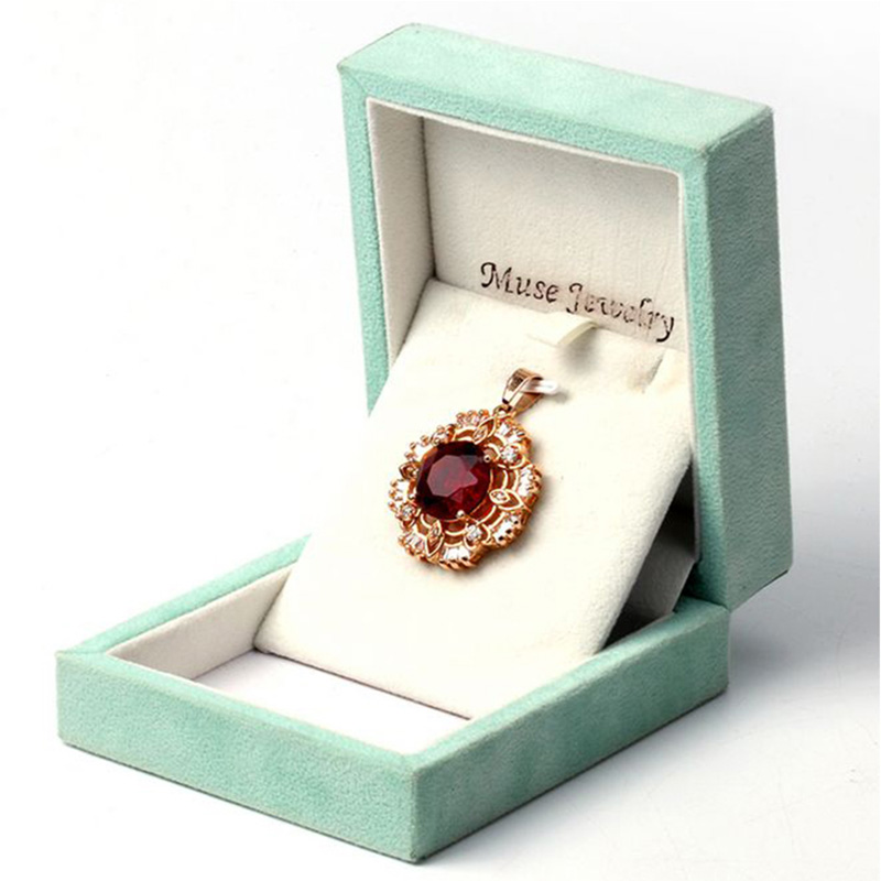 8*8 Luxury Custom Velvet Ring Earring Necklace Flip Shell Display Boxes