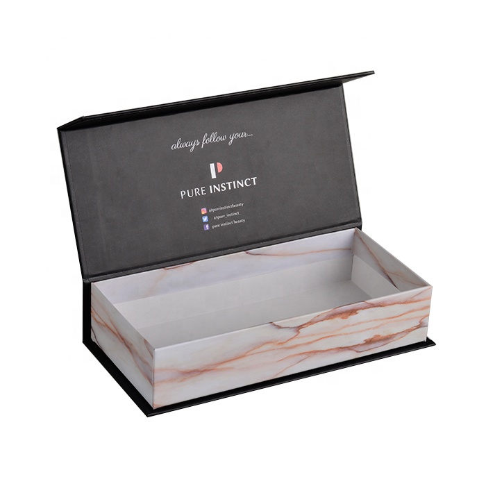 Pravite Label Cosmetic Design Custom Rigid Cardboard Wig Packaging Flip Magnetic Boxes