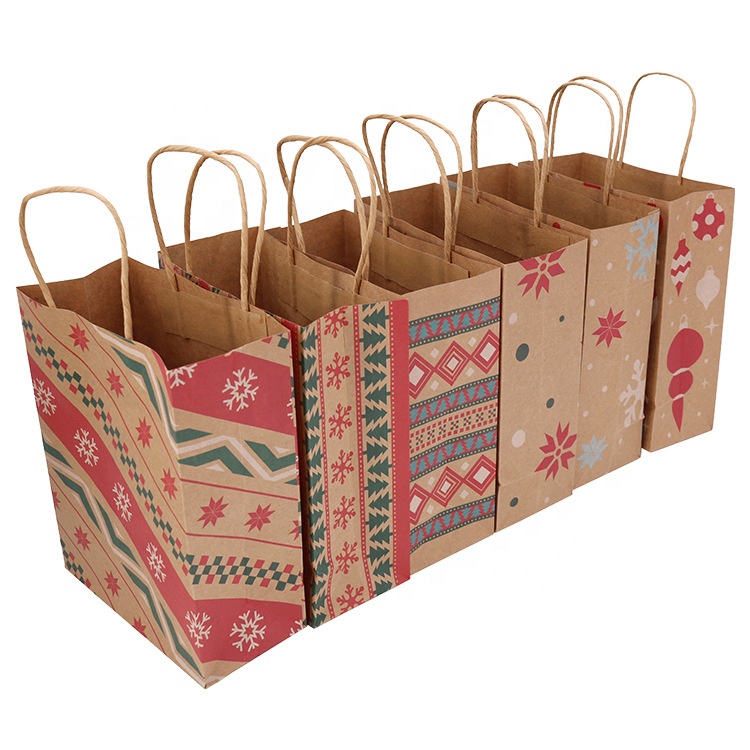 Accept Custom Handmade Craft Christmas Paper Bags