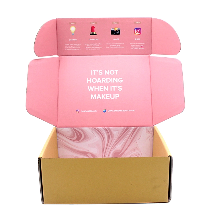 Custom kraft Corrugated Mailing Shipping Boxes for Makeup